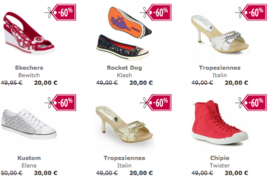 chaussure moin cher